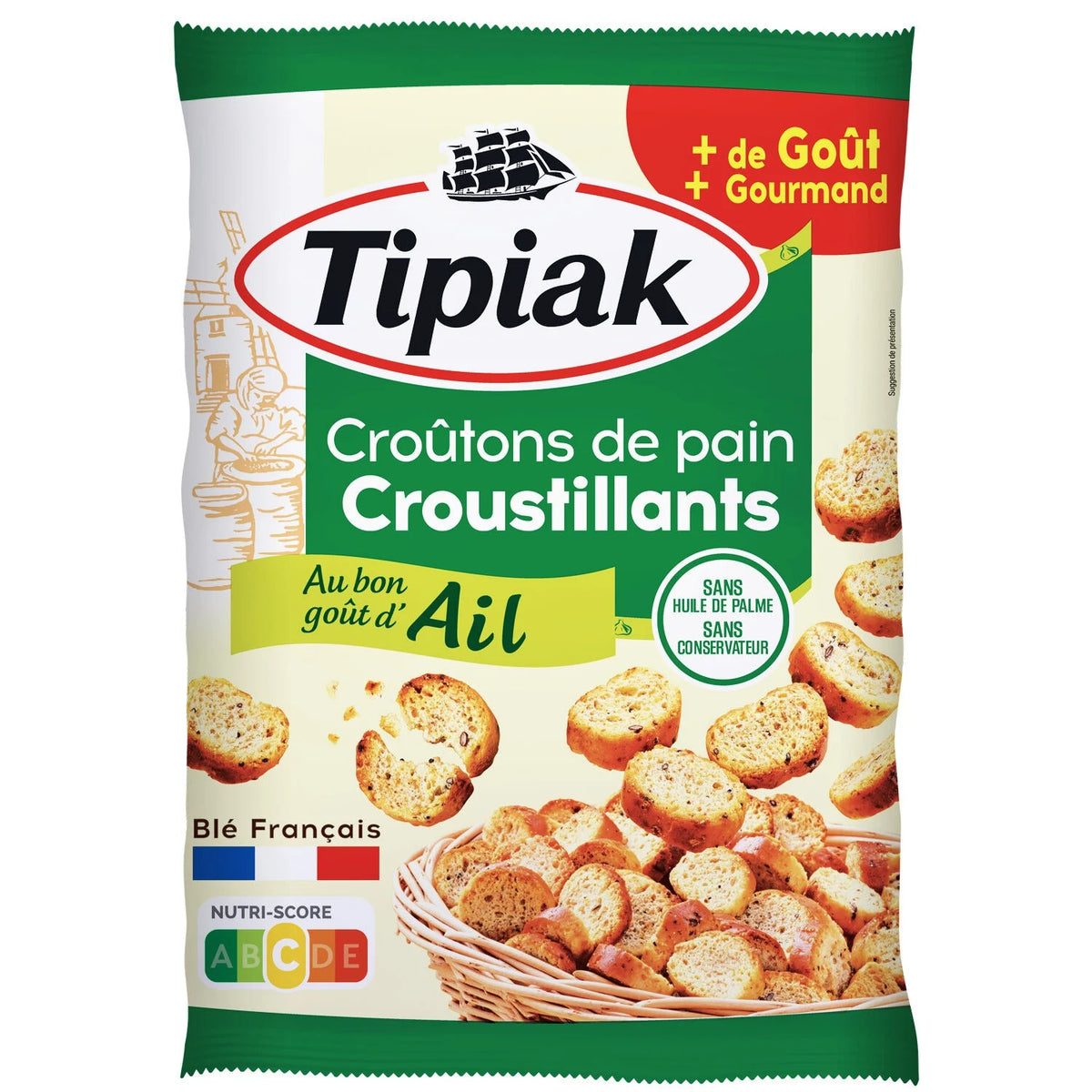 TIPIAK Plain Crispy Bread Croutons 220g