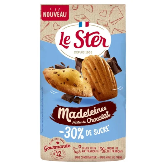 LE STER Shell Madeleines with Chocolate Chips -30% Sugar