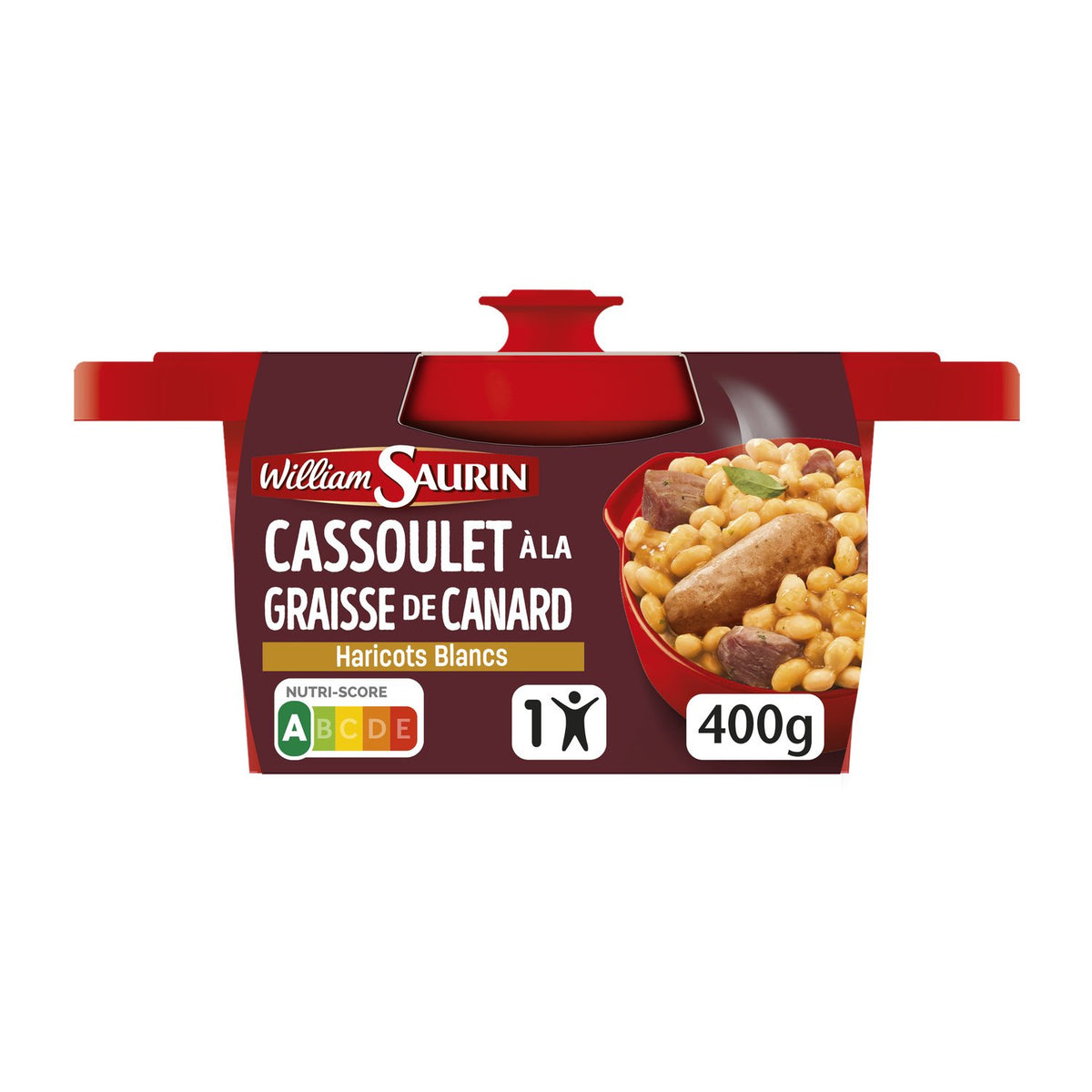 WILLIAM SAURIN Plato preparado de cassoulet con pato 400g