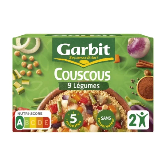 Prato familiar GARBIT Cuscuz com 9 Legumes 690g