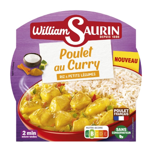 WILLIAM SAURIN chicken curry rice, Riz and Petits vegetables 300g