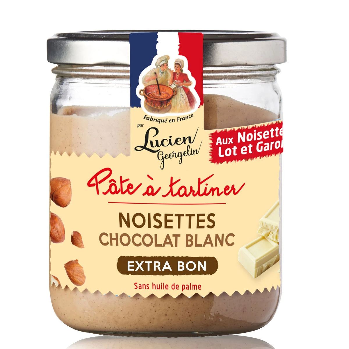 LUCIEN GEORGELIN Creme de Avelã com Chocolate Branco 400g