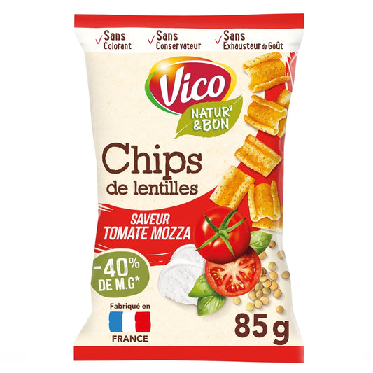 Chips de lentilles VICO Tomate, Mozzarella & Basilic 85g