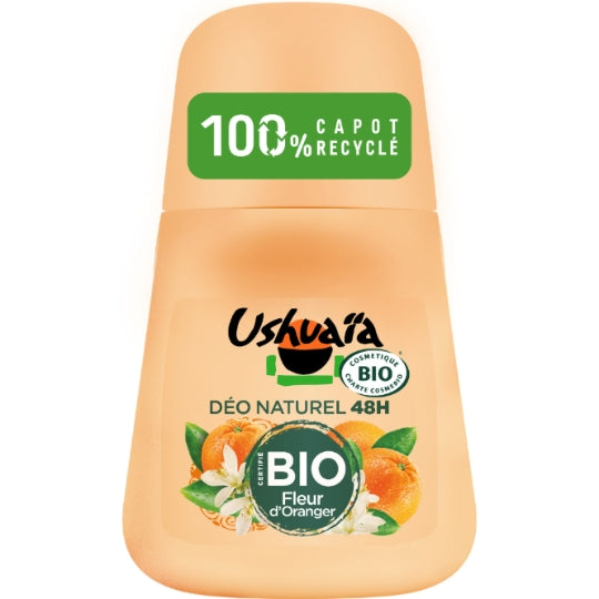 USHUAIA Déodorant bille Bio 48h Fleur d'Oranger