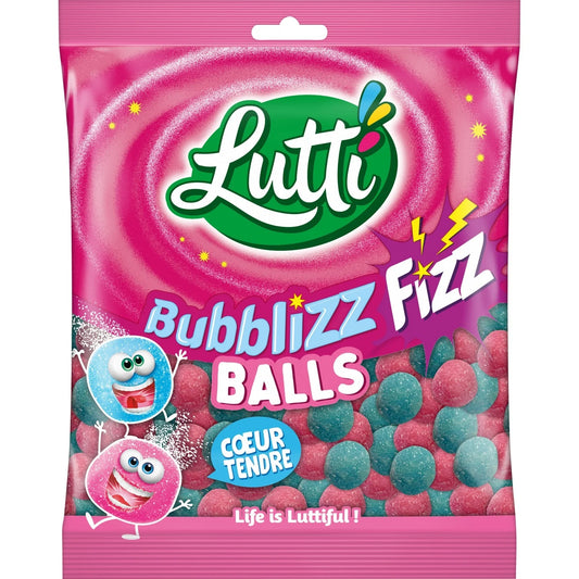 LUTTI Bubblizz Balls Prickelnde Süßigkeiten 180g