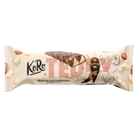 KORO Barre Protéinée Deluxe Teddy Riner Beurre de cacahuètes 55g