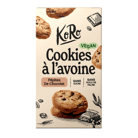 KORO Cookies Vegan à l'Avoine aux Pépites de Chocolat 200g