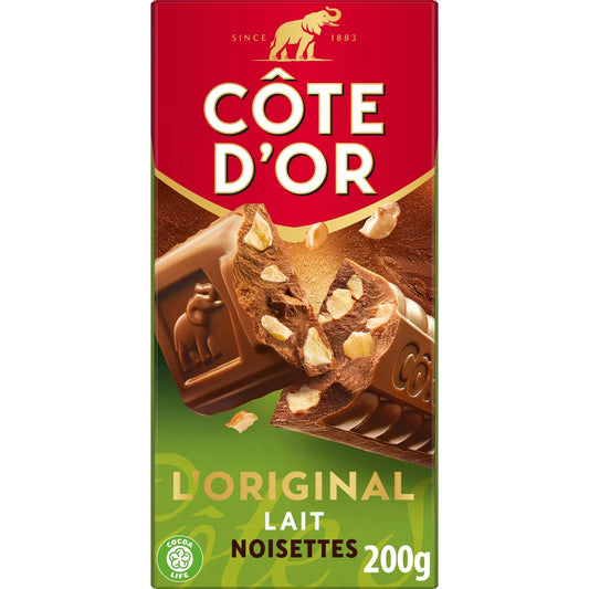 Chocolat au lait CÔTE D’OR L’Original aux éclats de noisettes 200g