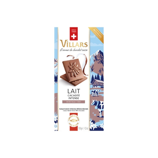 VILLARS Intense Cocoa Milk Chocolate Bar 100g