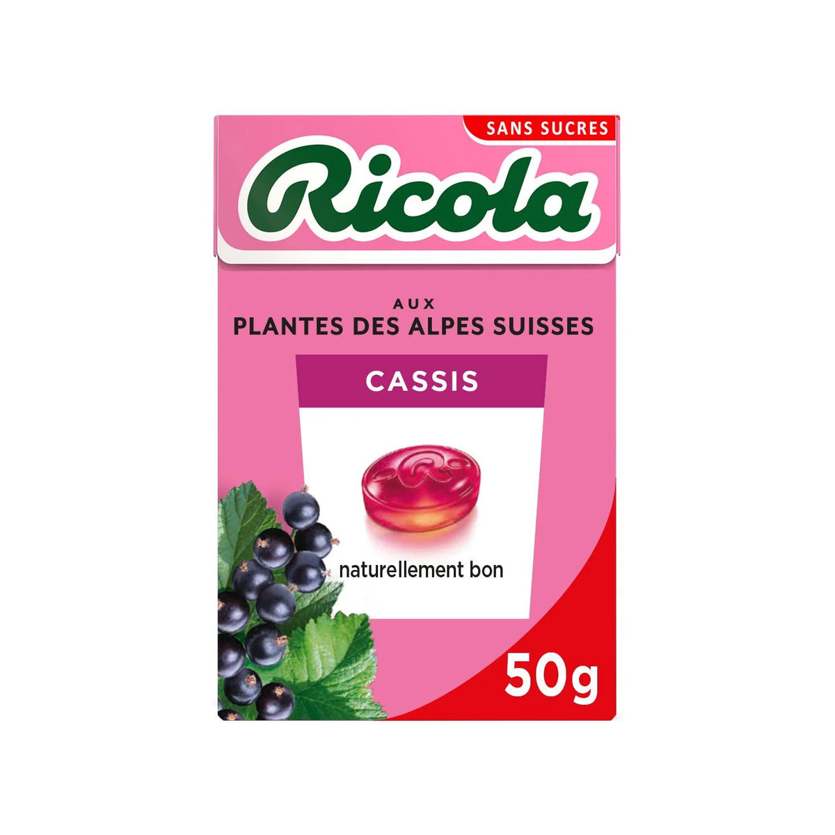RICOLA Caramelle al Ribes Nero senza Zucchero con Stevia 50g