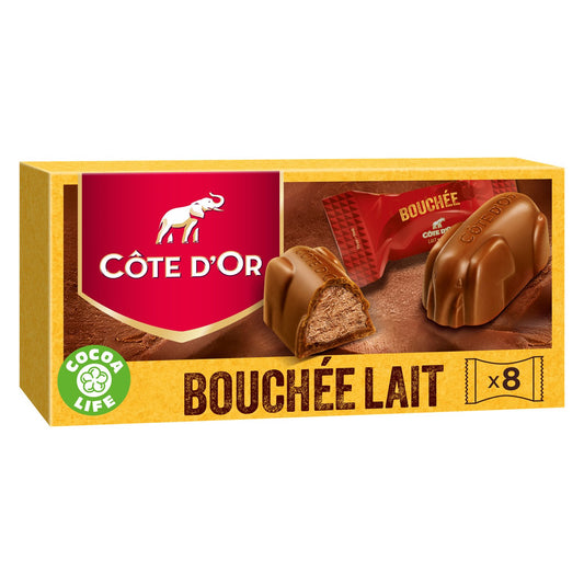 Bouchées au chocolat au lait praliné COTE D'OR 200g