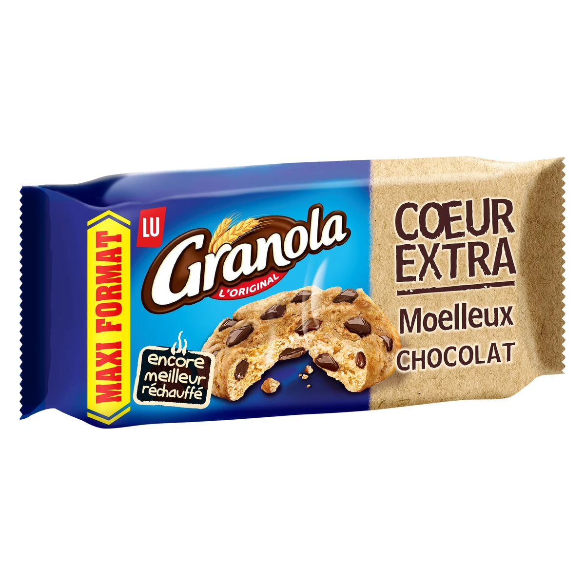 Cookies LU Granola Cœur Fondant Chocolat – 12 biscuits – 312g (Maxi Format)
