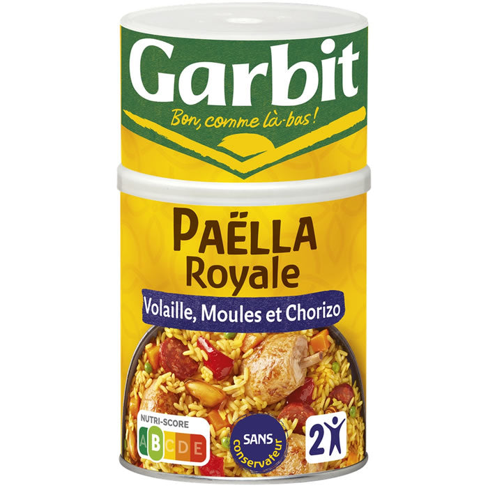 Paella de pollo/marisco y chorizo GARBIT 940g