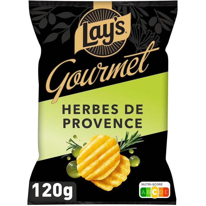 Chips ondulées LAY'S Gourmet saveur herbes de Provence 120g