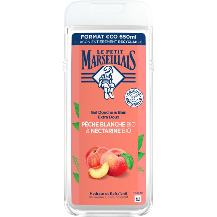 LE PETIT MARSEILLAIS Extra Sanfte Dusche Weißer Pfirsich & Bio-Nektarine 650ml