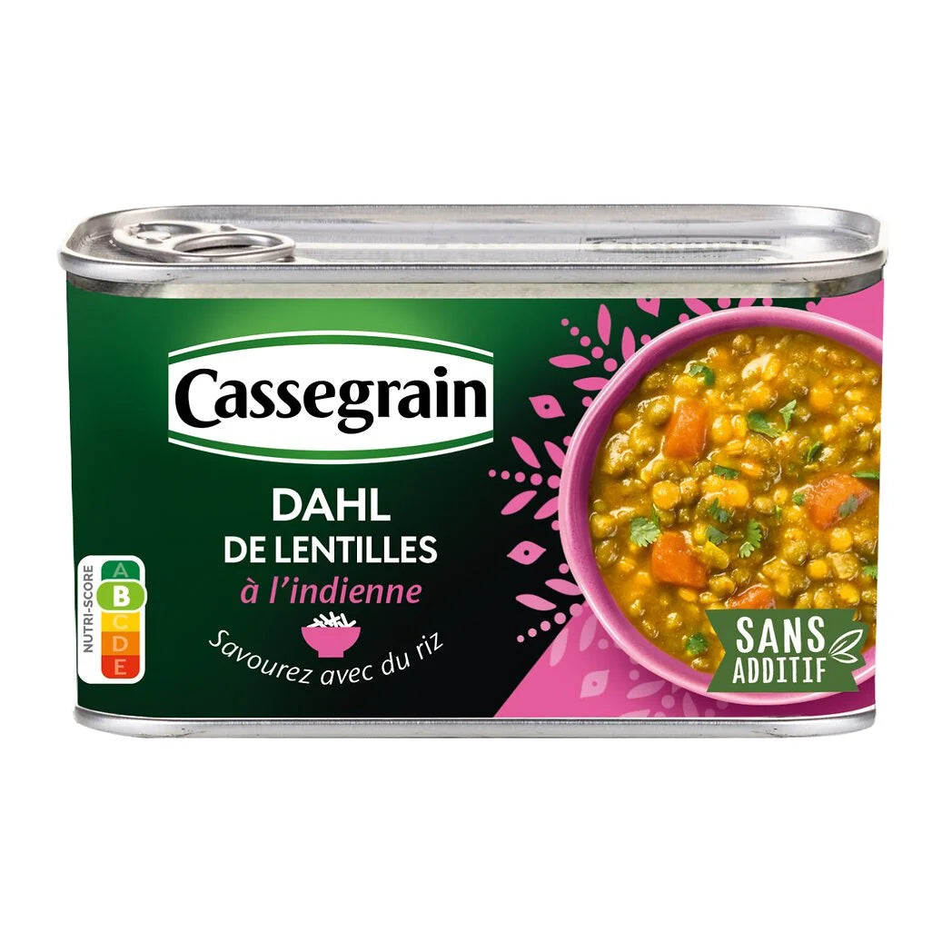 CASSEGRAIN Dahl of lentils with the Indienne 435g