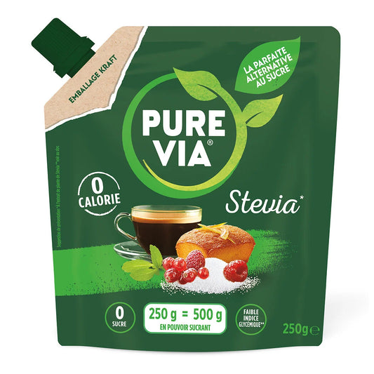 PURE VIA Stevia-Based Powdered Sweetener 250g
