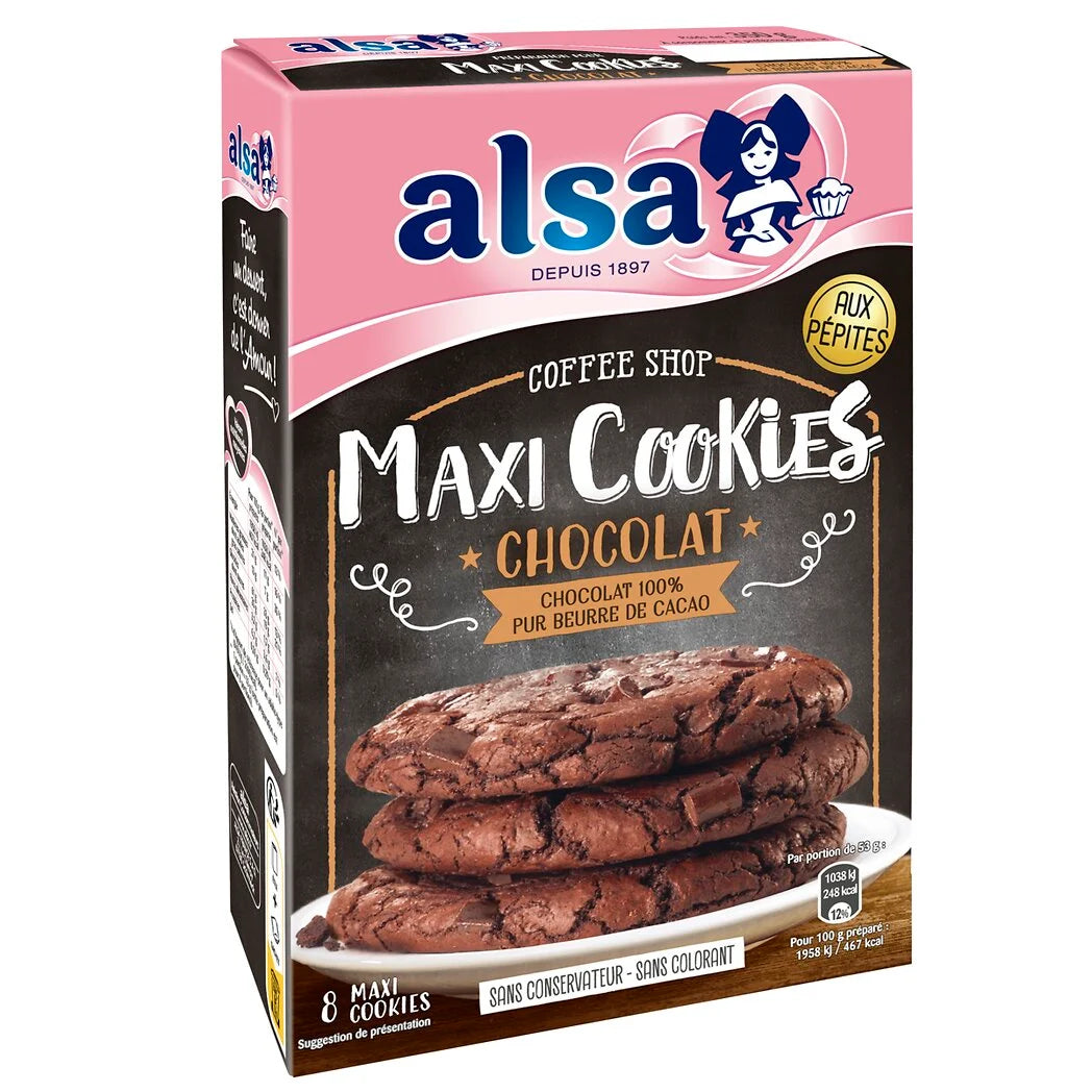 Preparación para maxi cookies con chocolate ALSA 350g