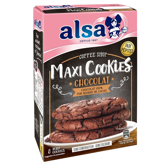 Preparación para maxi cookies con chocolate ALSA 350g