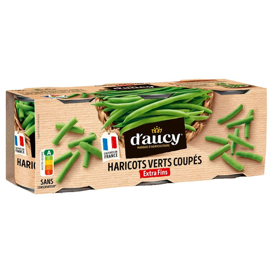 D'AUCY Haricots verts extra-fins 3 x 110 g