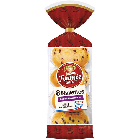 LA FOURNEE DOREE small brioche with milk chocolate chips x8 - 360g*