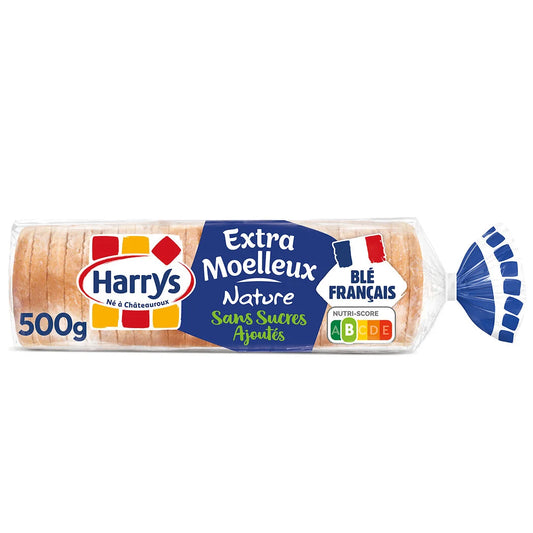 HARRYS sandwich bread extra soft plain no added sugar x24 - 500g*