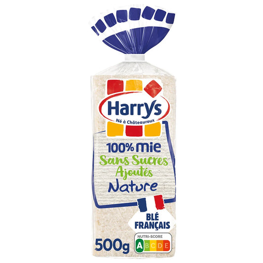 HARRYS 100% Mie - sandwich bread plain no added sugar crustless x20 - 500g*