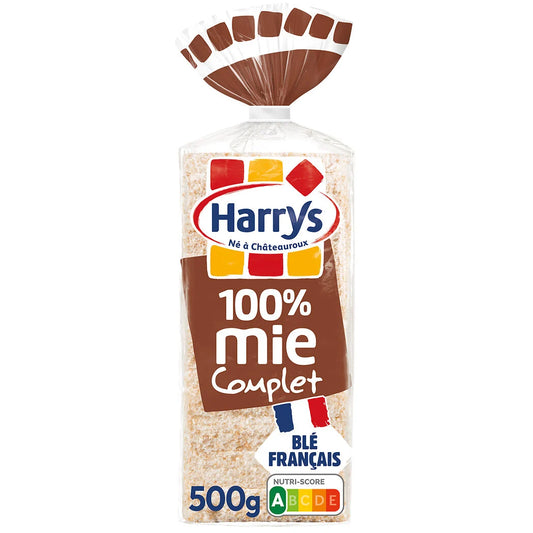 HARRYS 100% Mie - sandwich bread complet crustless x20 - 500g