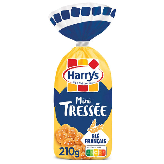 HARRYS brioche mini tressée plain with sugar perlé x6 - 210g*