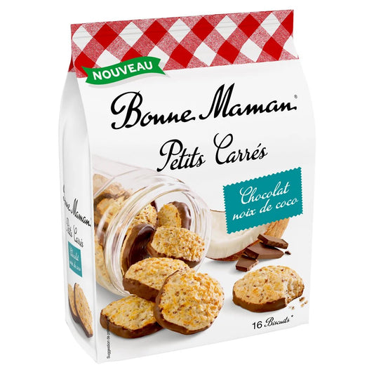 BONNE MAMAN Cuadraditos Pequeños de Chocolate y Coco 200 g