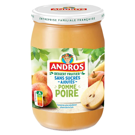 ANDROS Apple pear compote no added sugar 650g