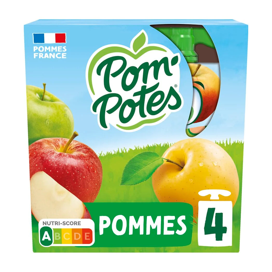 POM'POTES Compotes pomme nature 4x90g
