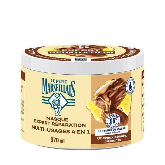 LE PETIT MARSEILLAIS 4-in-1 Expert Repair Hair Mask with Organic Jojoba Oil for Damaged and Brittle Hair 370ml