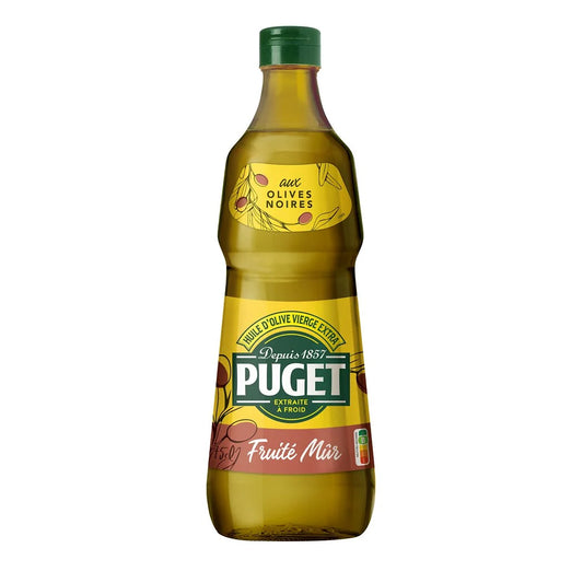 PUGET extra virgin olive oil with black olives 75CL