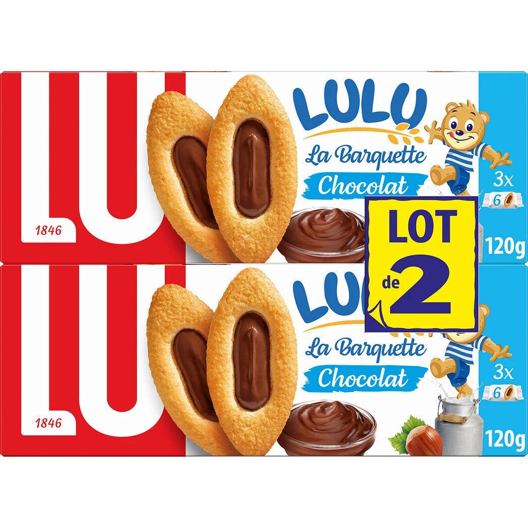 LU Lulu la Barquette - Génoise chocolat noisette 2x120g