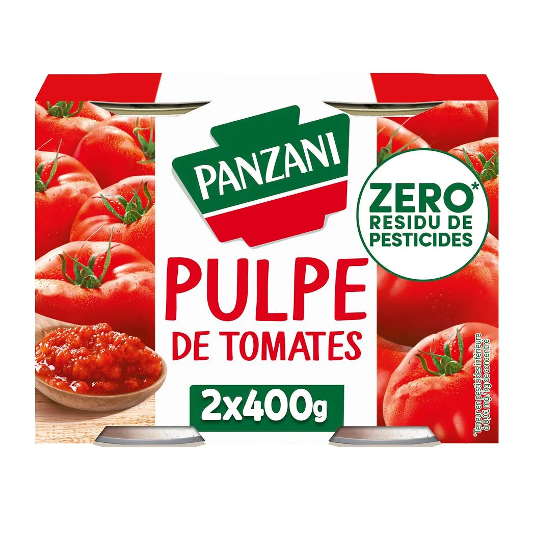PANZANI tomato pulp - zero pesticide residue 2x400g