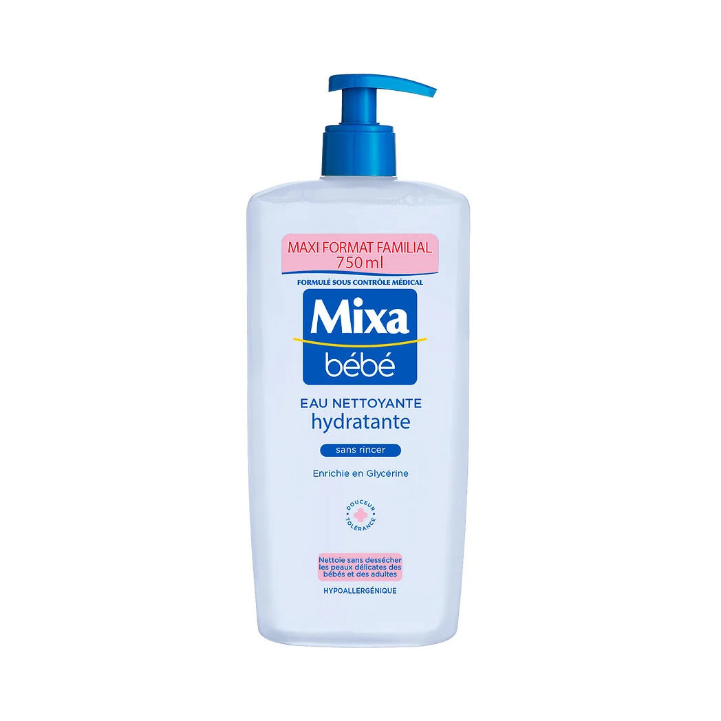 MIXA Eau nettoyante hydratante pour bébé 750ml