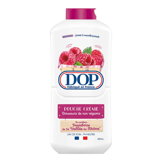 DOP shower gel cream douceurs of nos régions with parfum raspberry of the Vallée from the Rhône Valley 480ml