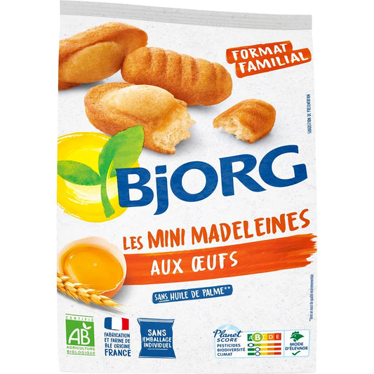 BJORG - Madeleines Ecológicas con Huevos Frescos Sin Aceite de Palma 400g