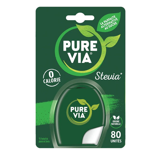 PURE VIA Stevia-Based Sweetener – 80 Units – 6.8g