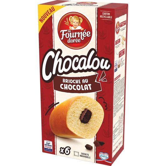 LA FOURNEE DOREE Chocalou - Schoko-Brioche x6 - 240g