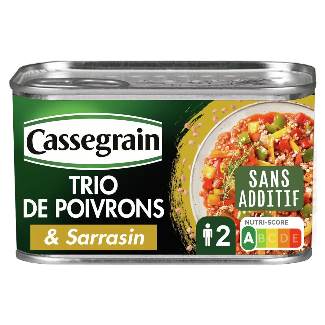 CASSEGRAIN Trio aus gekochten Paprika und geröstetem Buchweizen 375g