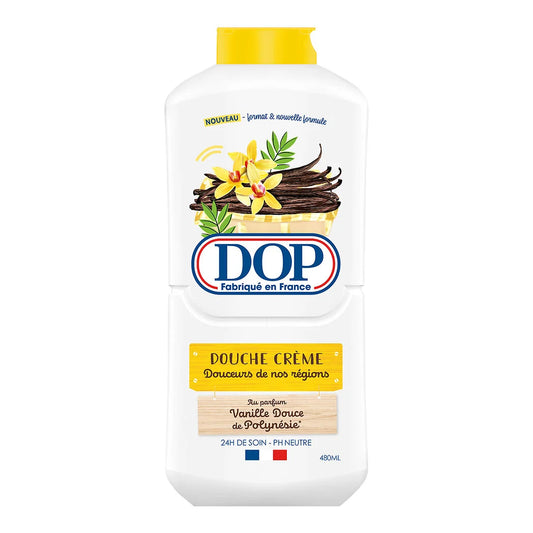 DOP shower gel cream douceurs of nos régions with parfum vanilla mild from Polynesia 480ml