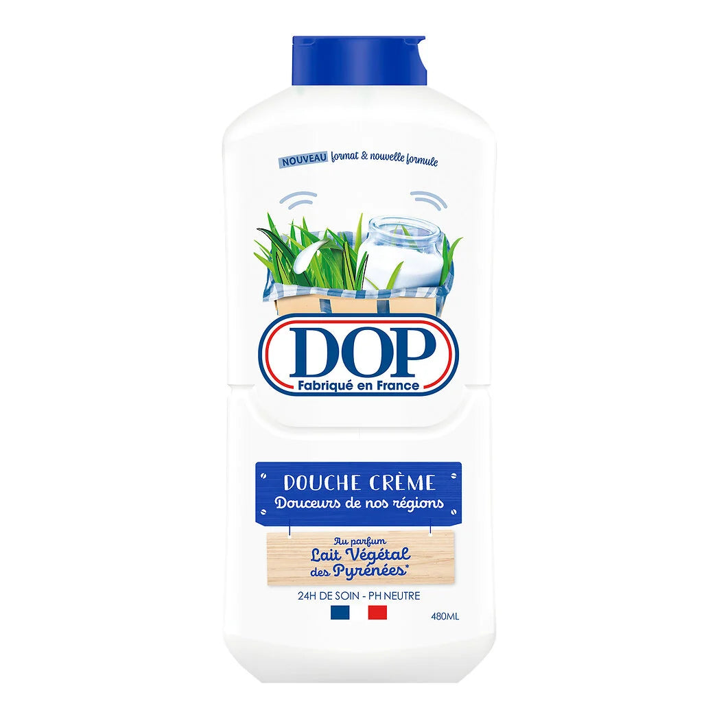 DOP shower gel cream douceurs of nos régions with parfum milk végétal of Pyrénées 480ml