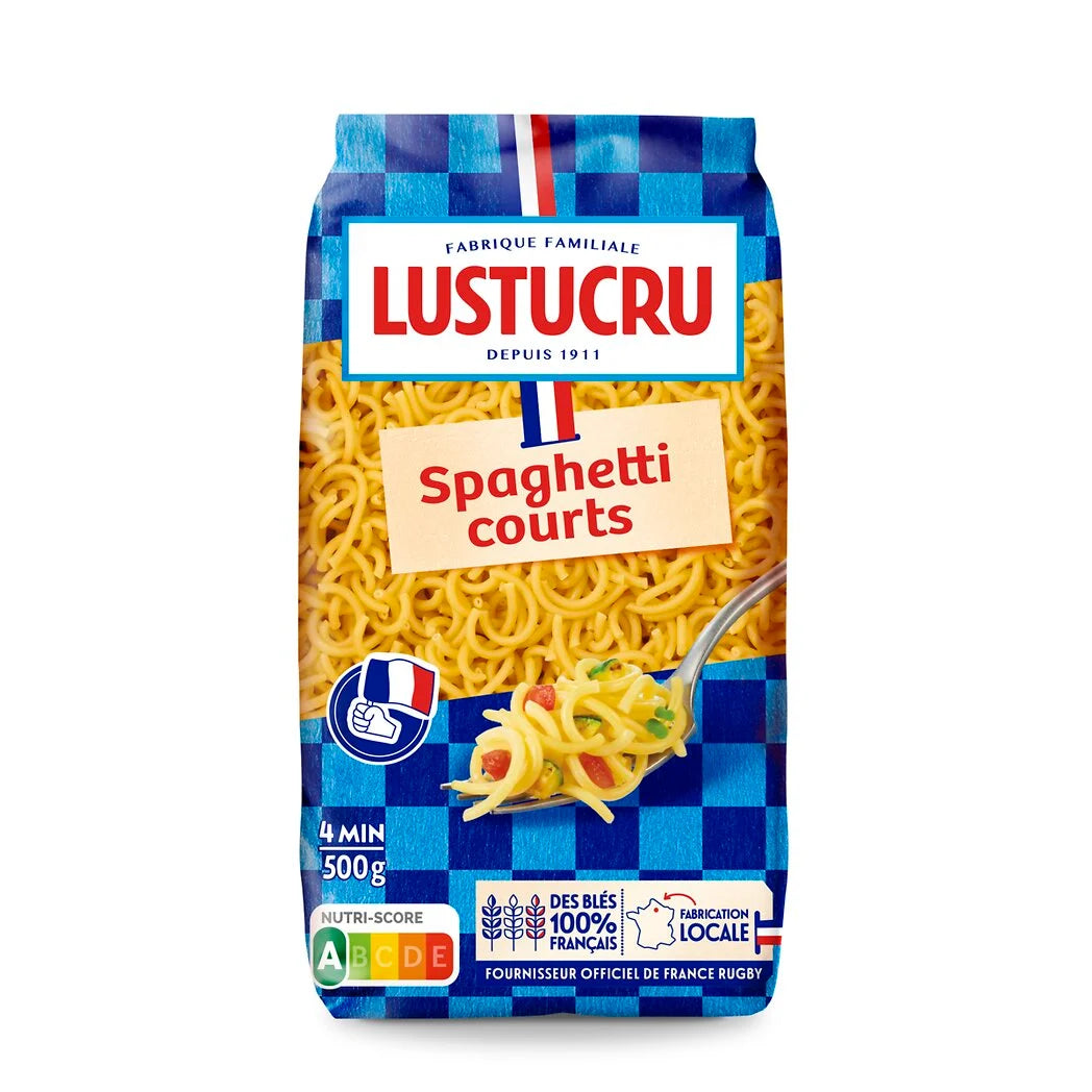LUSTUCRU Pâtes spaghetti courts 4 min 500g