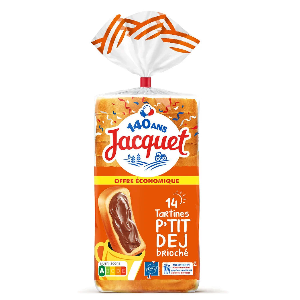 Brioche para Torradas JACQUET Tartine P'tit Déj x14 - 410g