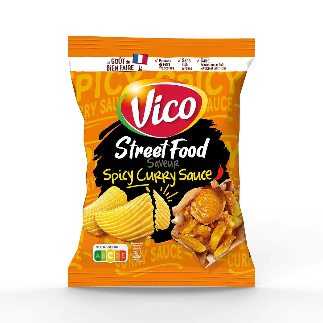Patatas fritas VICO Chips sabor salsa de curry picante 120g