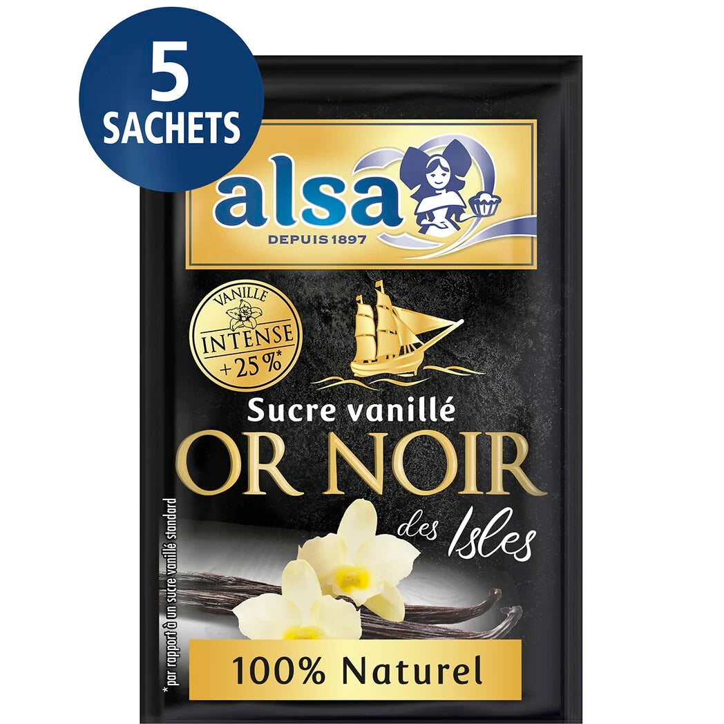ALSA Azúcar avainillado Or noir 5x40g
