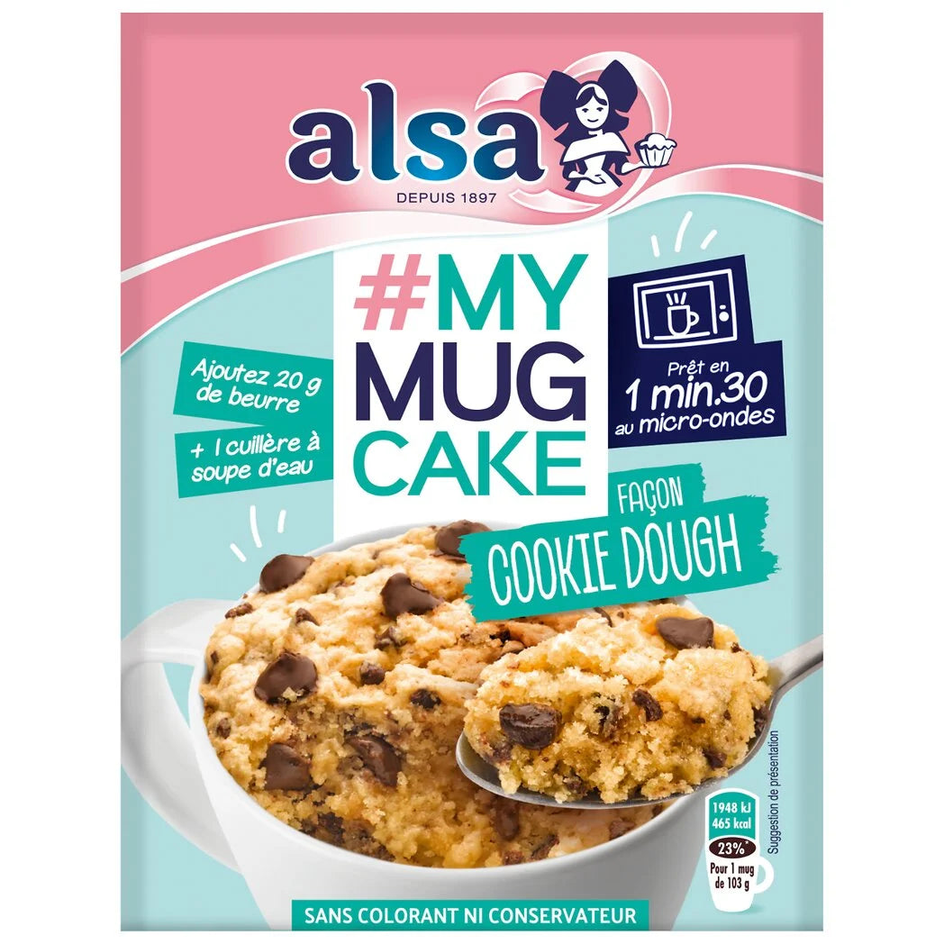ALSA Preparación para mug cake sabor masa de galleta 80g