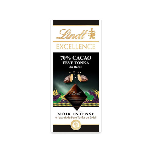 LINDT Excellence - 70% Dark Chocolate with Brazilian Tonka Bean Extract 100g
